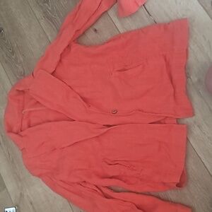 Free People Orange Blazer